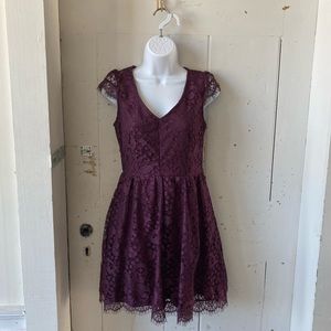 Xhilaration V-Neck Eyelash Lace Dress